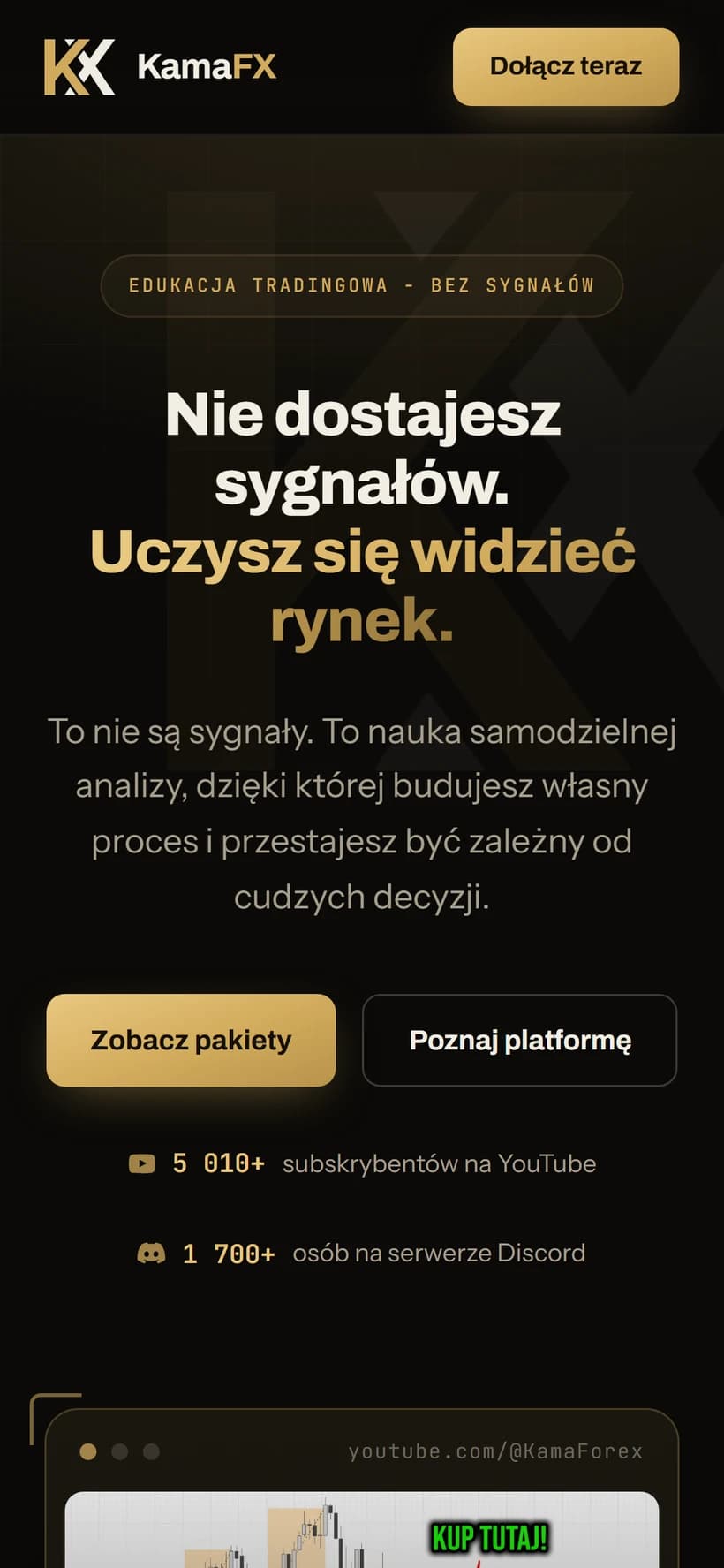 KamaFX, widok na telefonie