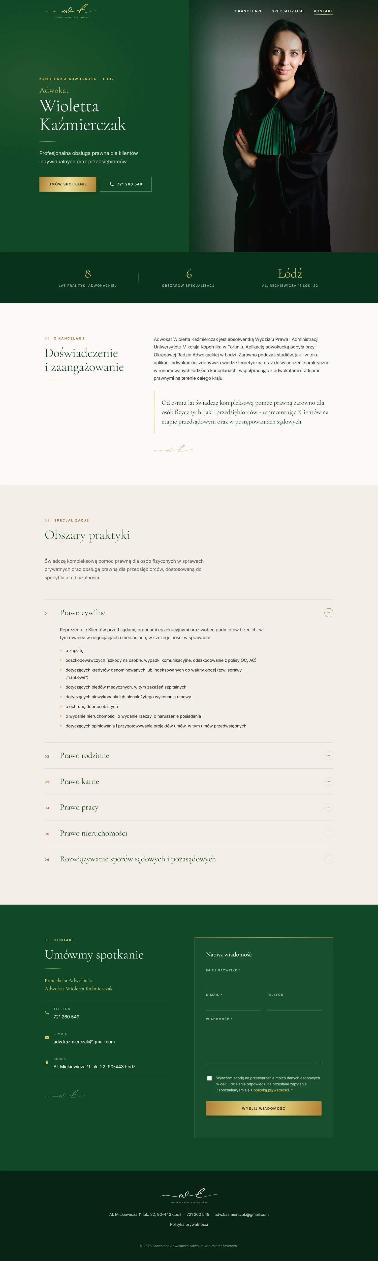 Kancelaria Kaźmierczak, cała strona
